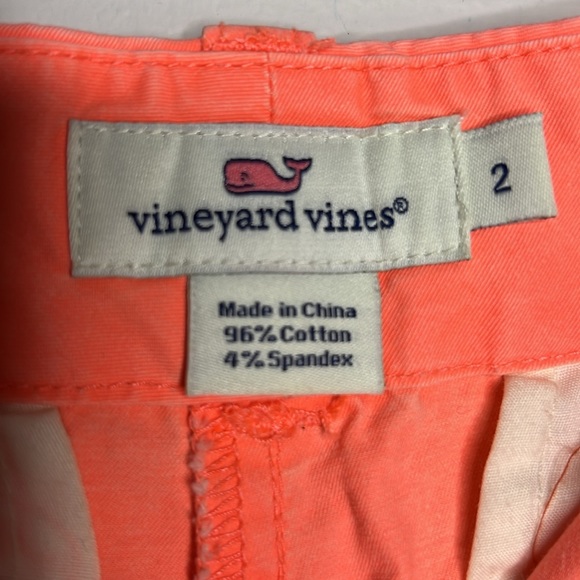 Vineyard Vines Day Boat Shorts in Cara Cara with Lime Green Whales Size 2 - Picture 6 of 9